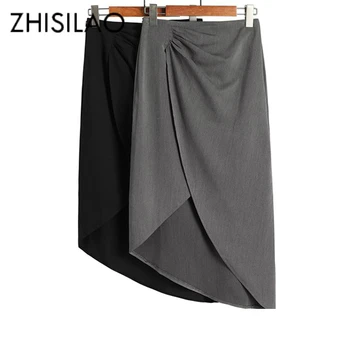A-line High Waist Pencil Skirt Women Irrgular Elegant Solid Black Skirt Mujer Plus Size Vintage Petticoat Summer Skirt 2020 
A-line High Waist Pencil Skirt Women Irrgular Elegant Solid Black Skirt Mujer Plus Size Vintage Petticoat Summer Skirt 2020
