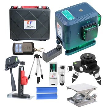 KaiTian 3D Laser Level Tripod 12 Lines Self-Leveling Floor&Ceiling Powerful Remote control Green 360 Line Laser Receiver/Battery
KaiTian 3D Laser Level Tripod 12 Lines Self-Leveling Floor&Ceiling Powerful Remote control Green 360 Line Laser Receiver/Battery