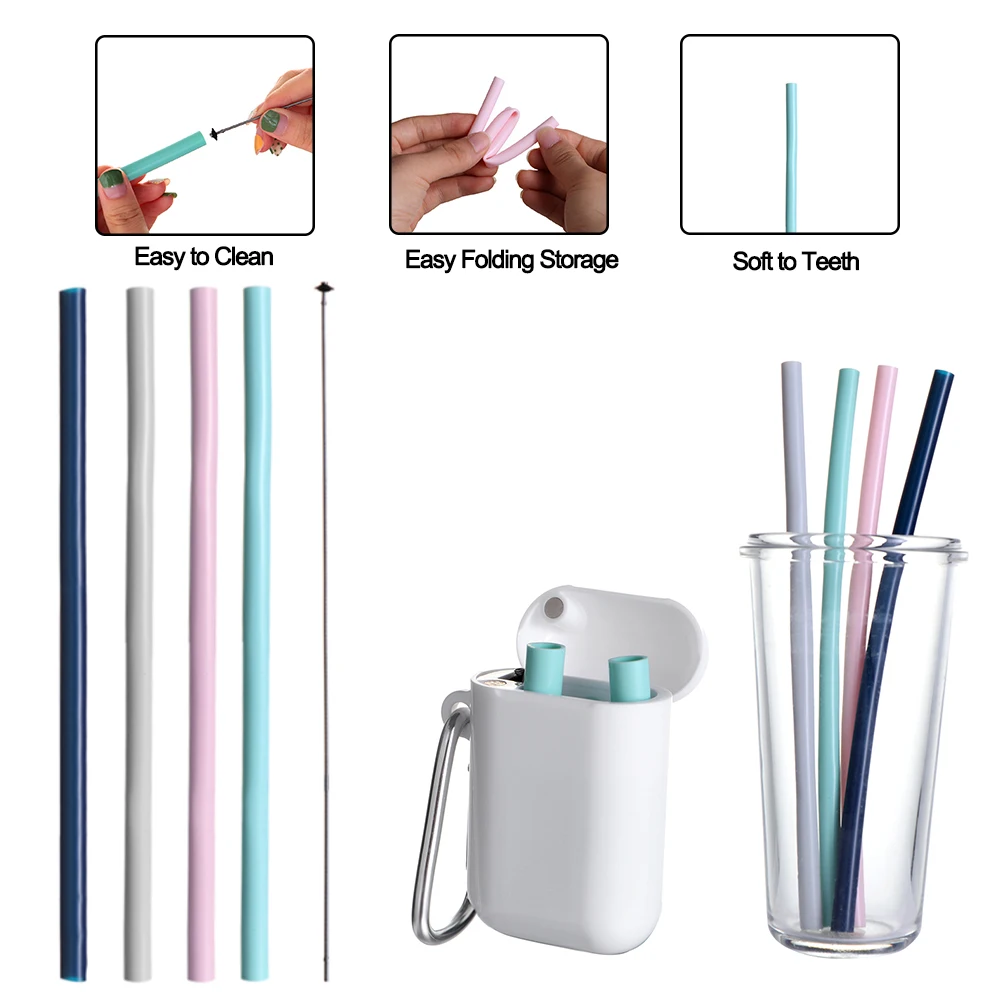 3PCS Portable Eco-Friendly Reusable Silicone Collapsible Drinking Straw Travel Outdoor Kitchen Dining Barware Accessories Tools
3PCS Portable Eco-Friendly Reusable Silicone Collapsible Drinking Straw Travel Outdoor Kitchen Dining Barware Accessories Tools