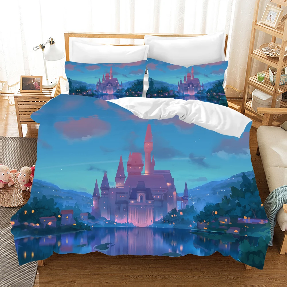 Natural Scenery Microfiber Bedding Set Castle Sunrise Galaxy Mountain Print Bed Linen Set Twin Full Queen King Duvet Cover Set 
Natural Scenery Microfiber Bedding Set Castle Sunrise Galaxy Mountain Print Bed Linen Set Twin Full Queen King Duvet Cover Set