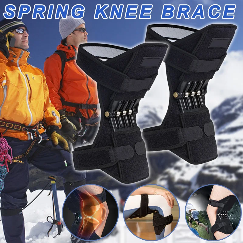 

High Quality 1Pair Patella Booster Spring Knee Brace Support for Mountaineering Squat Hiking Sports Knee booster