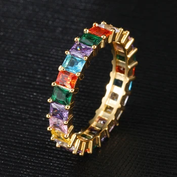 D&Z Hip Hop Ring For Men Women Party Gold Color Iced Out Colorful Rhinestone Prong Setting Fashion Jewelry
D&Z Hip Hop Ring For Men Women Party Gold Color Iced Out Colorful Rhinestone Prong Setting Fashion Jewelry