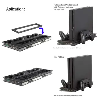 Controller Vertical Charger Charging Dock Stand with Dual Cooling Fan Protective Pad Multifunctional Verticality for PS4
Controller Vertical Charger Charging Dock Stand with Dual Cooling Fan Protective Pad Multifunctional Verticality for PS4