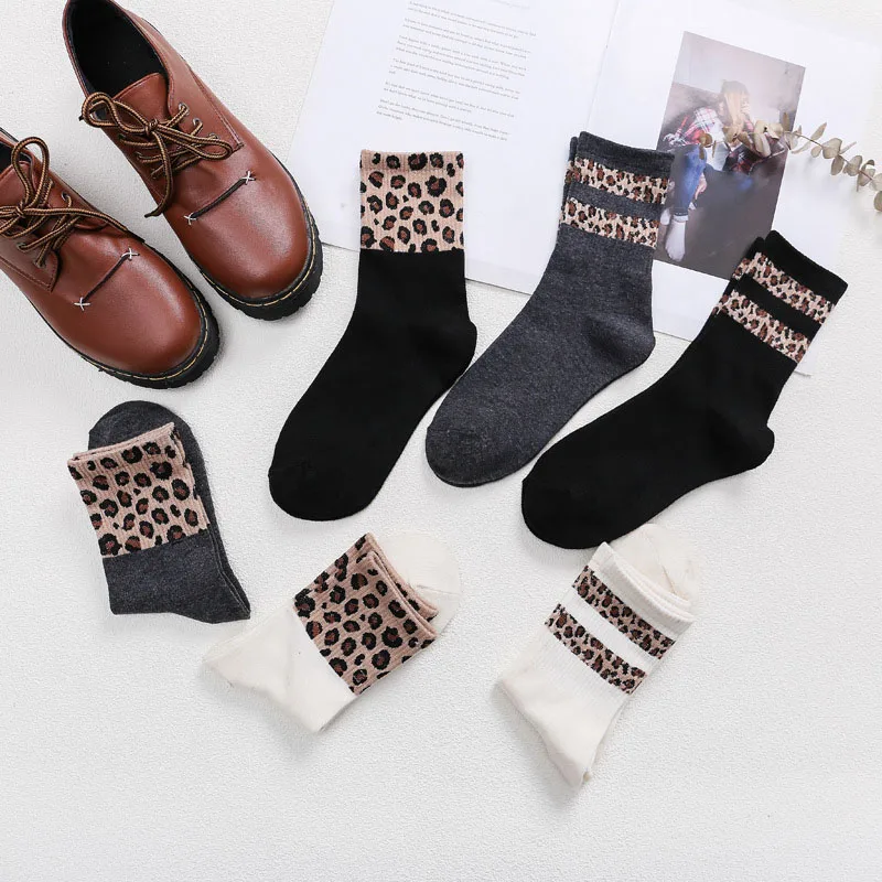Winter Article Leopard Women Socks Splicing Funny Socks Harajuku Fashion Keep Warm Cotton Casual Soft Speckle Leopard Cotton
Winter Article Leopard Women Socks Splicing Funny Socks Harajuku Fashion Keep Warm Cotton Casual Soft Speckle Leopard Cotton