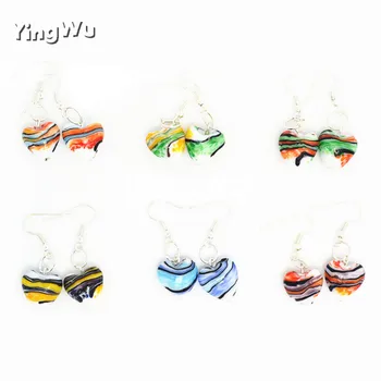 Yingwu 30pairs Fashion Murano Glass Inspiration Lampwork Heart Earrings Jewelry For Women Drop Dangle Earrings Gift Wholesale
Yingwu 30pairs Fashion Murano Glass Inspiration Lampwork Heart Earrings Jewelry For Women Drop Dangle Earrings Gift Wholesale