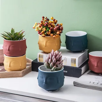 Morandi Color Many-sided Stereoscopic Human Face Ceramics Vase Creative Desktop Decoration Succulents Flower Pot X3217
Morandi Color Many-sided Stereoscopic Human Face Ceramics Vase Creative Desktop Decoration Succulents Flower Pot X3217