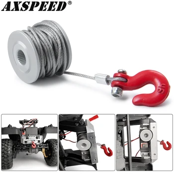 AXSPEED 25T 스티어링 기어 서보 윈치 휠 드럼 와이어 트레일러 후크, 1/10 TRX4 축 SCX10 90046 D90 D110 RC 크롤러 카