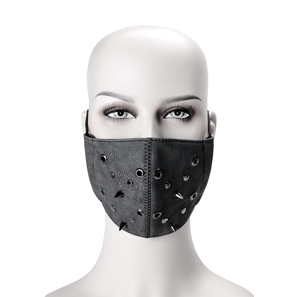 GearDuke Women Punk Rock Rivet Leather Masks Personality Motobike Mask Halloween Party Steampunk Mask GearDuke Women Punk Rock Rivet Leather Masks Personality Motobike Mask Halloween Party Steampunk Mask