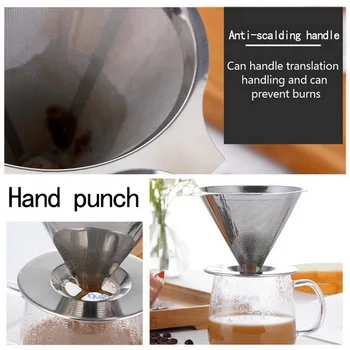 Double Layer Coffee Filter Drip Coffee Holder Funnel Baskets Reusable Coffee Filters and Holder 304 Stainless Steel as Picture
Double Layer Coffee Filter Drip Coffee Holder Funnel Baskets Reusable Coffee Filters and Holder 304 Stainless Steel as Picture