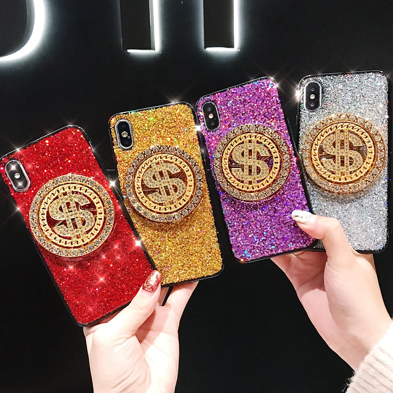 Fashion Big Money Dollar Phone Case For iphone XR Case 6 7 8Plus XS Max X Soft silicone 3D Rotating Glitter Bling Jewelled Cover
Fashion Big Money Dollar Phone Case For iphone XR Case 6 7 8Plus XS Max X Soft silicone 3D Rotating Glitter Bling Jewelled Cover