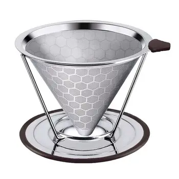 Reusable Coffee Filter Durable Stainless Steel Holder Mesh Funnel Baskets Coffee Filter Pour Over Dripper Strainer Coffee Tool
Reusable Coffee Filter Durable Stainless Steel Holder Mesh Funnel Baskets Coffee Filter Pour Over Dripper Strainer Coffee Tool