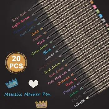 12/20 Colours Metallic Paint Pens, Permanent Art Marker Pen Set, for Doodling, Cardmaking, Scrapbooking, Photo Album, Glass
12/20 Colours Metallic Paint Pens, Permanent Art Marker Pen Set, for Doodling, Cardmaking, Scrapbooking, Photo Album, Glass