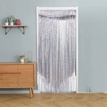 Decorative Silver Silk Curtain Shiny Tassel Window Glass Panel Room Partition Board Fly Screen Door Suspension
Decorative Silver Silk Curtain Shiny Tassel Window Glass Panel Room Partition Board Fly Screen Door Suspension