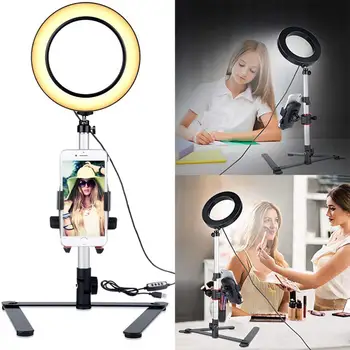 2 in 1 360 Degree Live Tripod With LED Fill Light Long Arm Flexible Desktop Metal Bracket Mount Stand Holder for SmartPhones
2 in 1 360 Degree Live Tripod With LED Fill Light Long Arm Flexible Desktop Metal Bracket Mount Stand Holder for SmartPhones
