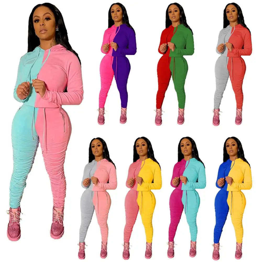 Casual Women Two Piece Set Color Patchwork Hooded Drawstring Sweater+ Pencil Sportsuit Clothes For Women Outfit
Casual Women Two Piece Set Color Patchwork Hooded Drawstring Sweater+ Pencil Sportsuit Clothes For Women Outfit