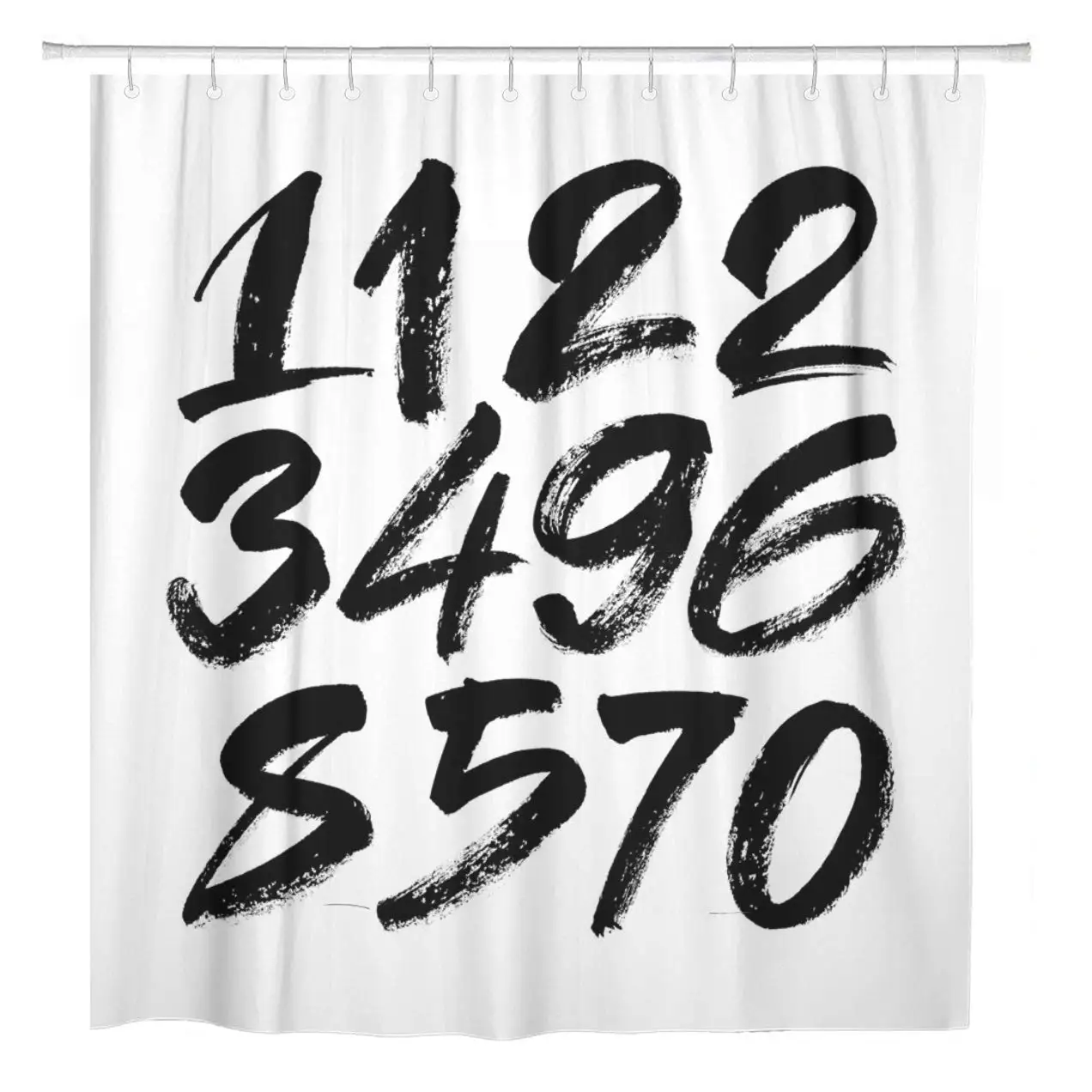 72"x72" Shower Curtain Waterproof Polyester Fabric Script of Calligraphic Ink Numbers ABC Brush Lettering Fluid Decorative
72"x72" Shower Curtain Waterproof Polyester Fabric Script of Calligraphic Ink Numbers ABC Brush Lettering Fluid Decorative