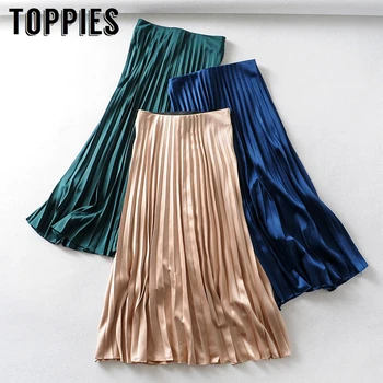 Silk Satin Pleated Skirts Womens High Waist A-line Midi Skirts Ladies Fladas Fall 2019 Streetwear
Silk Satin Pleated Skirts Womens High Waist A-line Midi Skirts Ladies Fladas Fall 2019 Streetwear