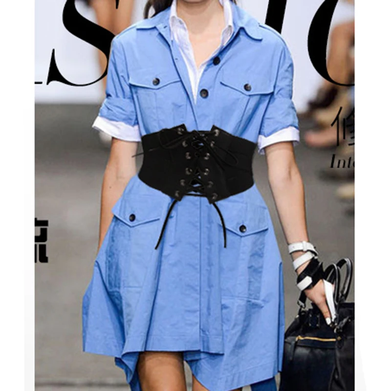 2019 Women Vintage Black Stretch Cross Bracket Strap Girdle Up High Waist Corset Bandage Women Cincher Wide Belts Slimming Body
2019 Women Vintage Black Stretch Cross Bracket Strap Girdle Up High Waist Corset Bandage Women Cincher Wide Belts Slimming Body
