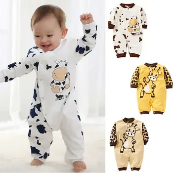 0-24months Unisex Newborn Baby Rompers Long Sleeve Baby Girls Rompers 2019 Autumn Dairy Cow Print Baby Boys Jumpsuits Clothing
0-24months Unisex Newborn Baby Rompers Long Sleeve Baby Girls Rompers 2019 Autumn Dairy Cow Print Baby Boys Jumpsuits Clothing