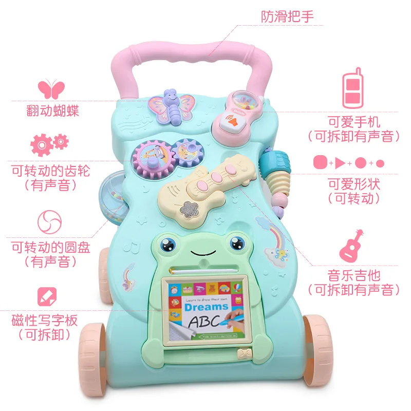 

Pregnant with Music Infant Anti-Falling Baby Walker Cart Baby Early Childhood Educational Baby Multi-functional Adjustable Speed