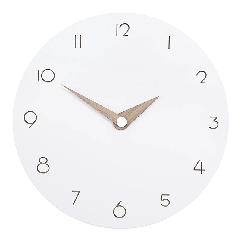 Фото Простые настенные часы в скандинавском стиле деревянные круглые - купить
