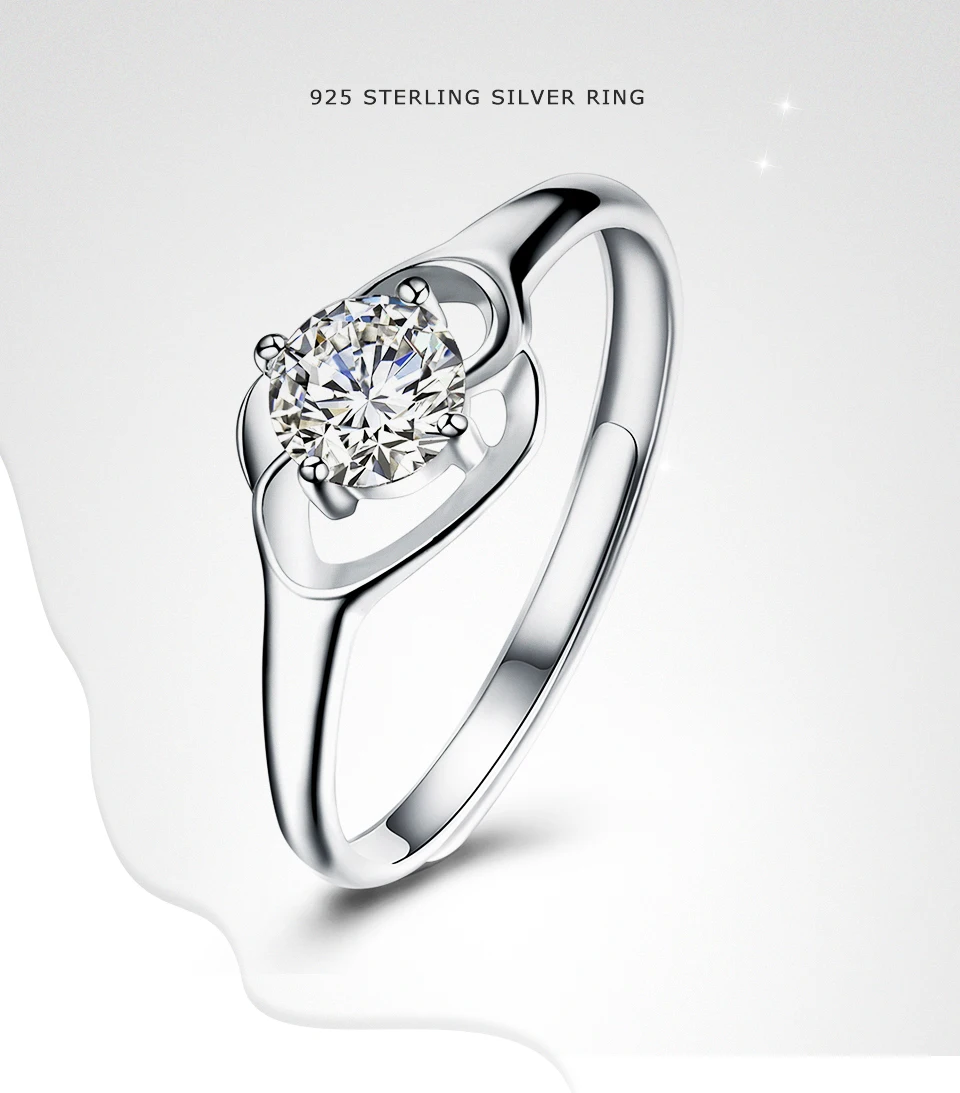 SILVERHOO 925 Sterling Silver Ring Adjustable Square CZ Female Rings Christmas New Year Present For Friend Hot Selling Jewelry SILVERHOO 925 Sterling Silver Ring Adjustable Square CZ Female Rings Christmas New Year Present For Friend Hot Selling Jewelry