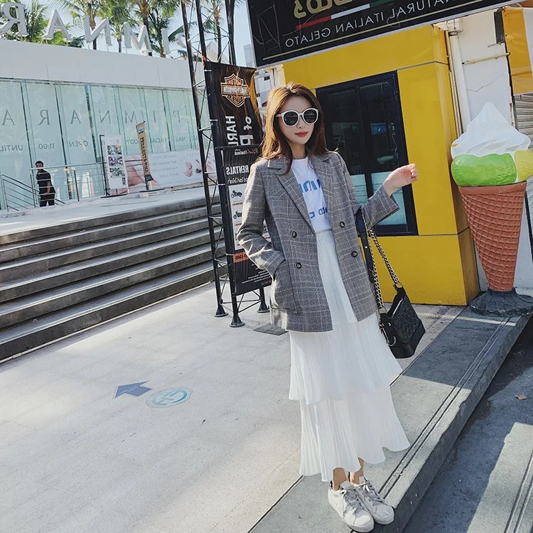 Photo Shoot Online Celebrity Suit 2019 Spring And Autumn New Style Korean-style Students Retro Versatile Tops Plaid Small Suit C
Photo Shoot Online Celebrity Suit 2019 Spring And Autumn New Style Korean-style Students Retro Versatile Tops Plaid Small Suit C