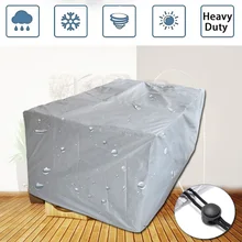 Mobiliário de jardim ao ar livre cobrir mesas de rattan e cadeiras, sofá capa à prova dwaterproof água, terraço ao ar livre capa de proteção, chuva e neve(China)