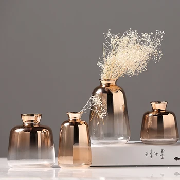 GLASS VASE NORDIC ELECTROPLATED GOLD VASE GLASS FLOWER VASES FOR HOME DECOR DRIED FLOWER BOTTLE BAR RESTAURANT DECORATION
GLASS VASE NORDIC ELECTROPLATED GOLD VASE GLASS FLOWER VASES FOR HOME DECOR DRIED FLOWER BOTTLE BAR RESTAURANT DECORATION