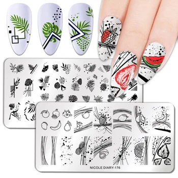 NICOLE DIARY Nail Stamping Plate Fruits Rectangle F Stainless Steel Nail Art Image Stamp Stencils
NICOLE DIARY Nail Stamping Plate Fruits Rectangle F Stainless Steel Nail Art Image Stamp Stencils