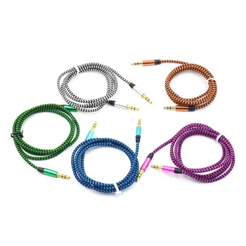 Cable Gold Plug line Cord For Iphone 7 Xiaomi speaker 1m Nylon Aux Cable 3.5mm to 3.5 mm Male to Male Jack Accessories
Cable Gold Plug line Cord For Iphone 7 Xiaomi speaker 1m Nylon Aux Cable 3.5mm to 3.5 mm Male to Male Jack Accessories