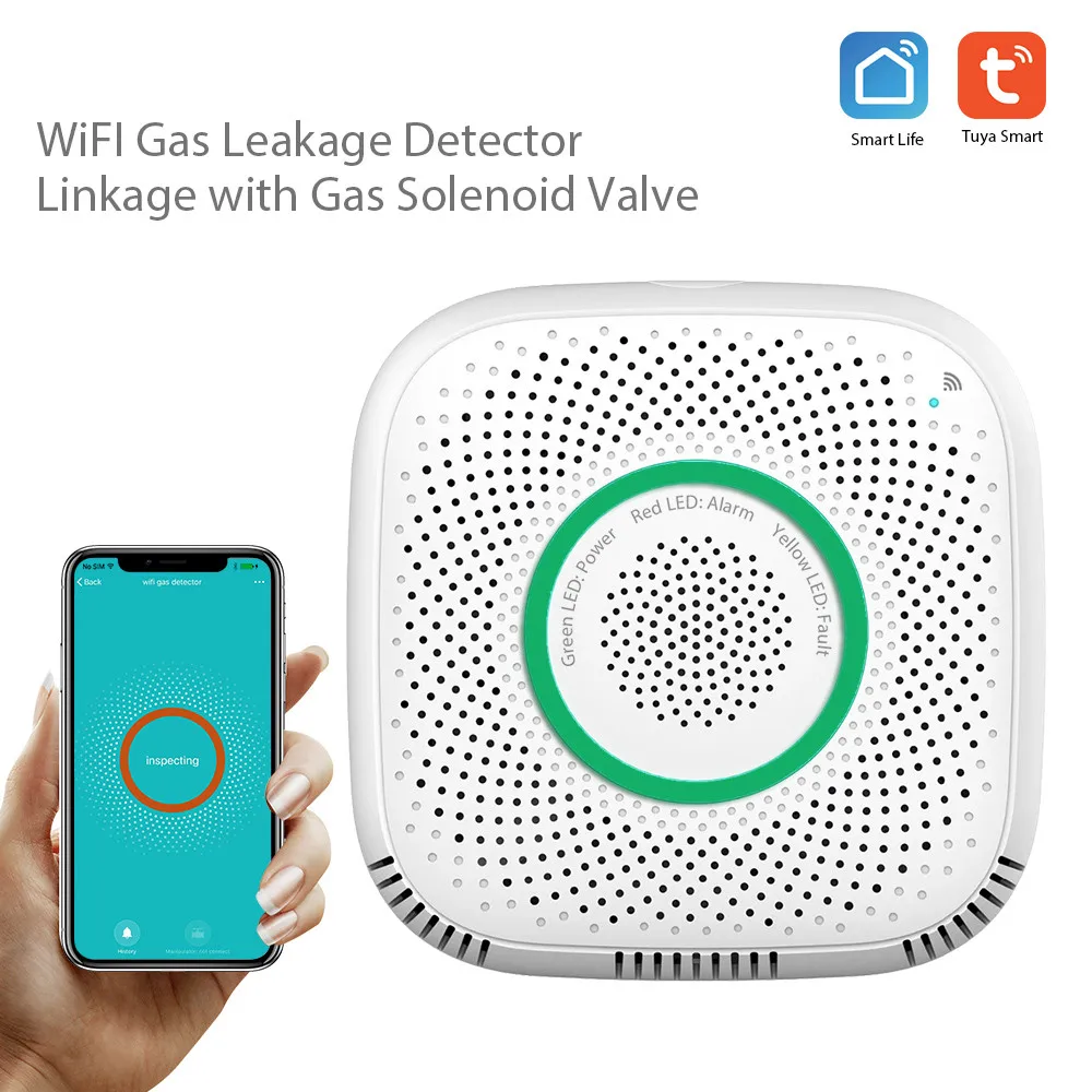 Tuya Wifi Gas detector Smart Combustible Gas Sensor LPG Biogas Natural Gas detector Control by Tuya Smart App
Tuya Wifi Gas detector Smart Combustible Gas Sensor LPG Biogas Natural Gas detector Control by Tuya Smart App