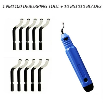 11pcs/set Manual NB1100 Burr Handle With 10X BS1010 Blades Hand Deburring Tool Set Blue
11pcs/set Manual NB1100 Burr Handle With 10X BS1010 Blades Hand Deburring Tool Set Blue