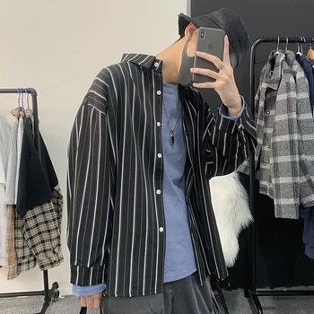 2019 Men's Clothing Coats Long Sleeve Hawaiian Shirt French Cuff Mens Fashion Stripe Printing Shirts Loose Camisa Masculina
2019 Men's Clothing Coats Long Sleeve Hawaiian Shirt French Cuff Mens Fashion Stripe Printing Shirts Loose Camisa Masculina