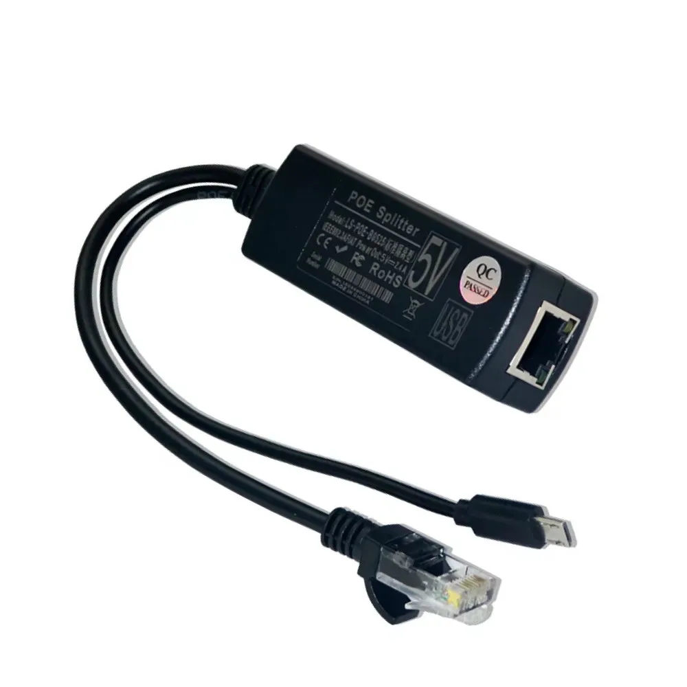 2.5KV Anti-interference Power Over Ethernet 48V To 5V 2.4A 12W Active POE Splitter Micro USB Plug for Raspberry Pi CCTV
2.5KV Anti-interference Power Over Ethernet 48V To 5V 2.4A 12W Active POE Splitter Micro USB Plug for Raspberry Pi CCTV