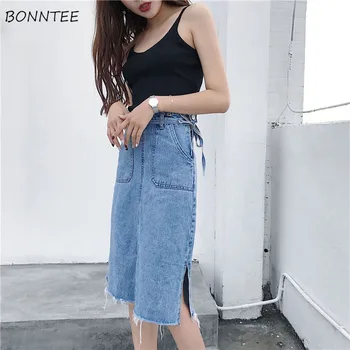 Skirts Women Students Tassel Slim Pockets Elegant Mid-Calf Womens Outwear High Korean All-match Denim Skirt Solid Ladies Fashion
Skirts Women Students Tassel Slim Pockets Elegant Mid-Calf Womens Outwear High Korean All-match Denim Skirt Solid Ladies Fashion