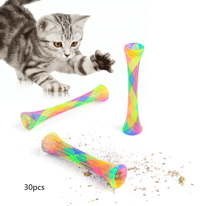 30pieces Random Color Plastic Cat Toys Elastic Cat Interactive Toy Funny Pet Toys Rtificial Colorful Cat Teaser Toy Molar Toys
30pieces Random Color Plastic Cat Toys Elastic Cat Interactive Toy Funny Pet Toys Rtificial Colorful Cat Teaser Toy Molar Toys