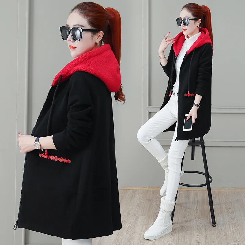 Hoodie Coat Women's Korean-style Loose-Fit Students 2019 Winter Brushed And Thick Trench Coat Women's Mid-length Fashion
Hoodie Coat Women's Korean-style Loose-Fit Students 2019 Winter Brushed And Thick Trench Coat Women's Mid-length Fashion