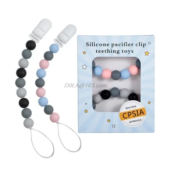 Baby Pacifier Holder Clip Chain Silicone Teething Straps Unisex Design Smoother Clasps Toy for Boys And Girls
Baby Pacifier Holder Clip Chain Silicone Teething Straps Unisex Design Smoother Clasps Toy for Boys And Girls