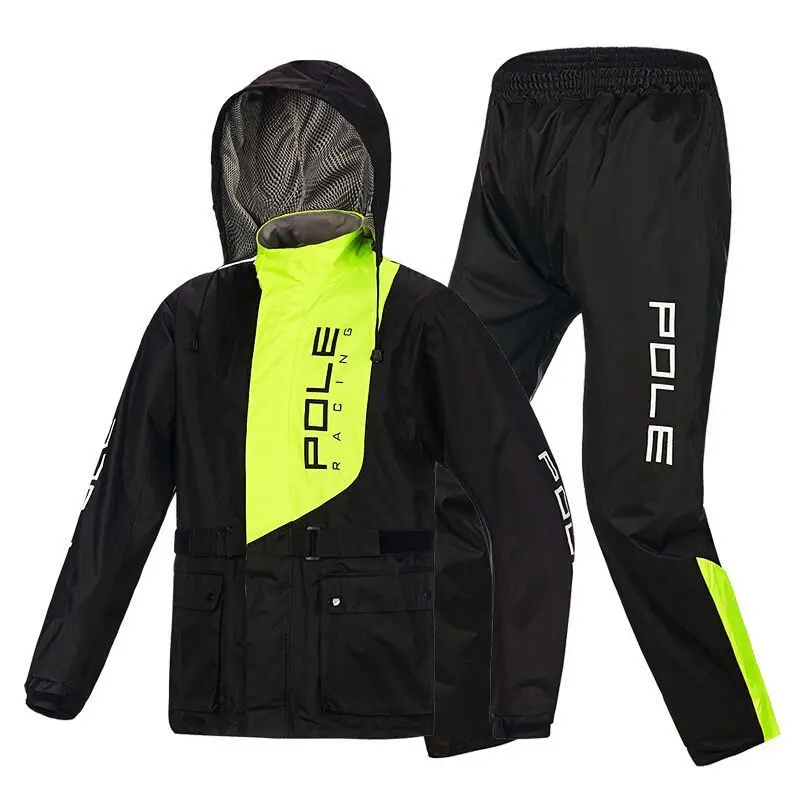 

POLE raincoat rainpants suit for men and women separated motorcycle riding outdoor raincoat all over the body