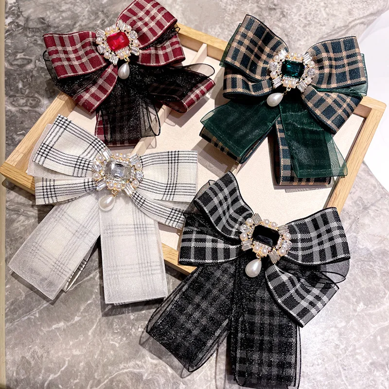 New Fabric Ribbon Bow Tie Brooch Rhinestone Crystal Bowkont Shirt Collar Pin Luxulry Jewelry for Women Clothing Accessories
New Fabric Ribbon Bow Tie Brooch Rhinestone Crystal Bowkont Shirt Collar Pin Luxulry Jewelry for Women Clothing Accessories