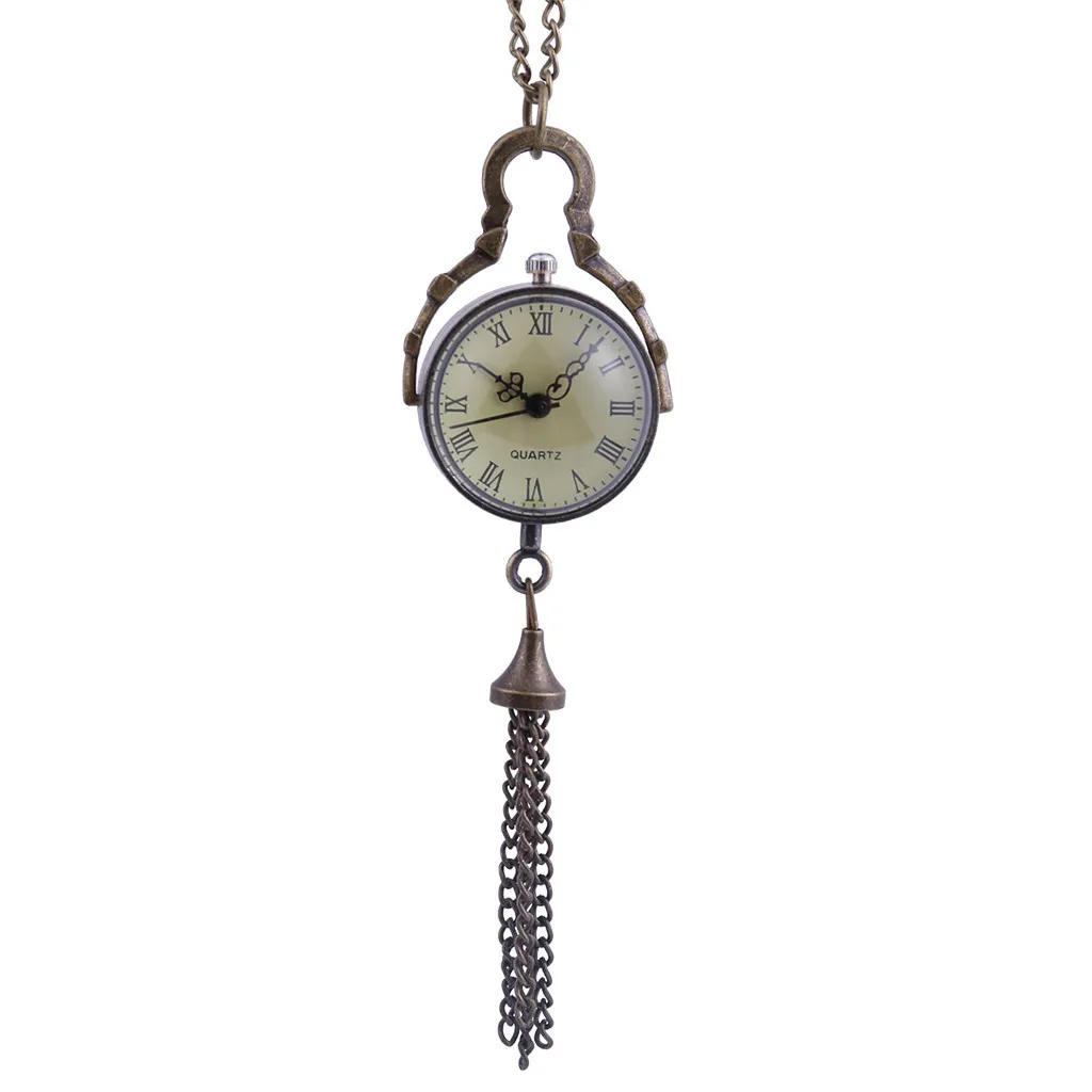 Vintage Round Dial Quartz Personality Pocket Watch Round Glass Ball Retro Roman Scale Bronze Pocket Watch Necklace Pendant #10
Vintage Round Dial Quartz Personality Pocket Watch Round Glass Ball Retro Roman Scale Bronze Pocket Watch Necklace Pendant #10