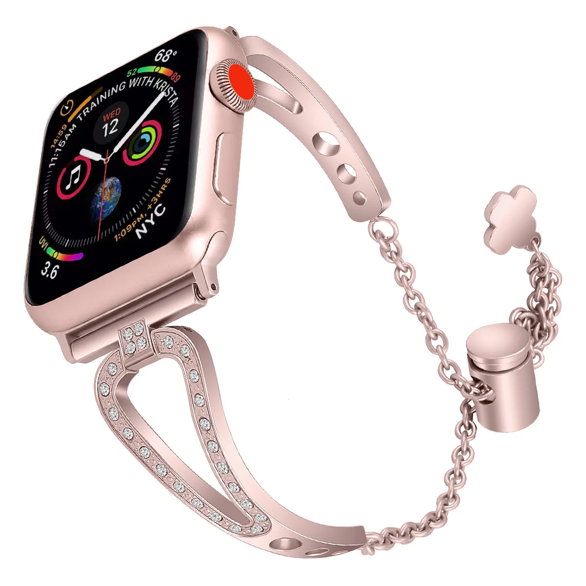 Applicable Iwatch1/2/3/4-Generation Apple Watch APPLE Watch Metal Diamond Set Stainless Steel Perforation Watch Strap
Applicable Iwatch1/2/3/4-Generation Apple Watch APPLE Watch Metal Diamond Set Stainless Steel Perforation Watch Strap