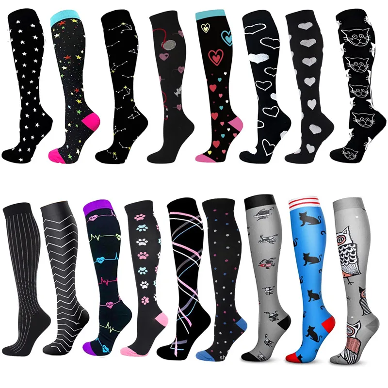 New Compression Socks 20-30 Mmhg Black Star Heart Shape Owl Cat Tube Men Women Outdoor Running Cycling Long Pressure Stockings 
New Compression Socks 20-30 Mmhg Black Star Heart Shape Owl Cat Tube Men Women Outdoor Running Cycling Long Pressure Stockings
