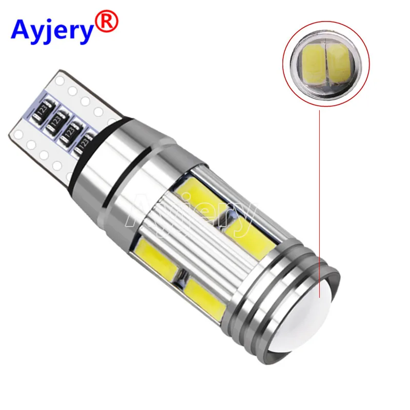 AYJERY светодиодный шт. 12В T10 400 168 W5W 192 10 SMD 5630 светодиодные линзы автомобильные