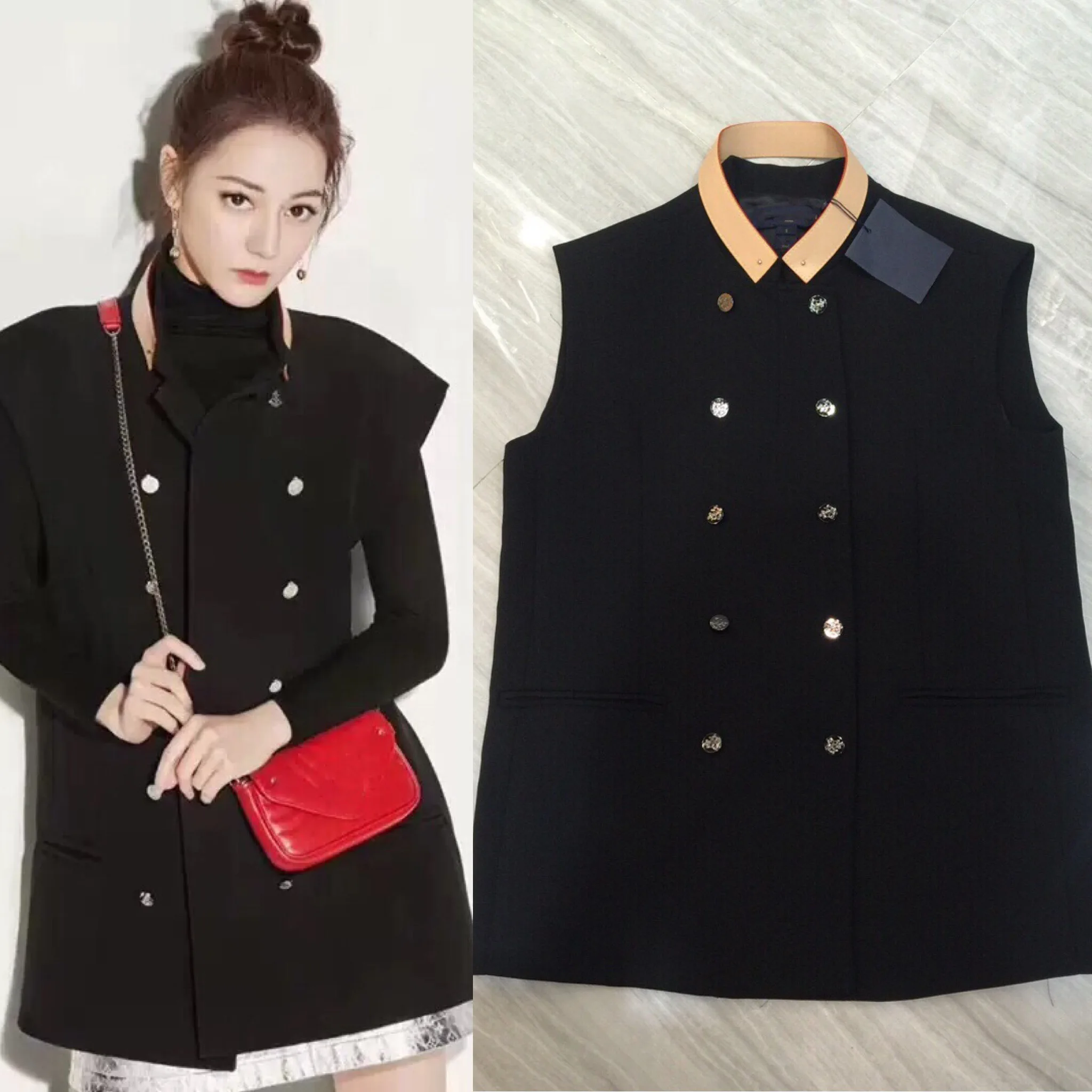 2019 New Arrival Clothes Autumn Elegant Office Ladies Sleeveless Blazer Women Fashion Buttons Loose Black Vest
2019 New Arrival Clothes Autumn Elegant Office Ladies Sleeveless Blazer Women Fashion Buttons Loose Black Vest