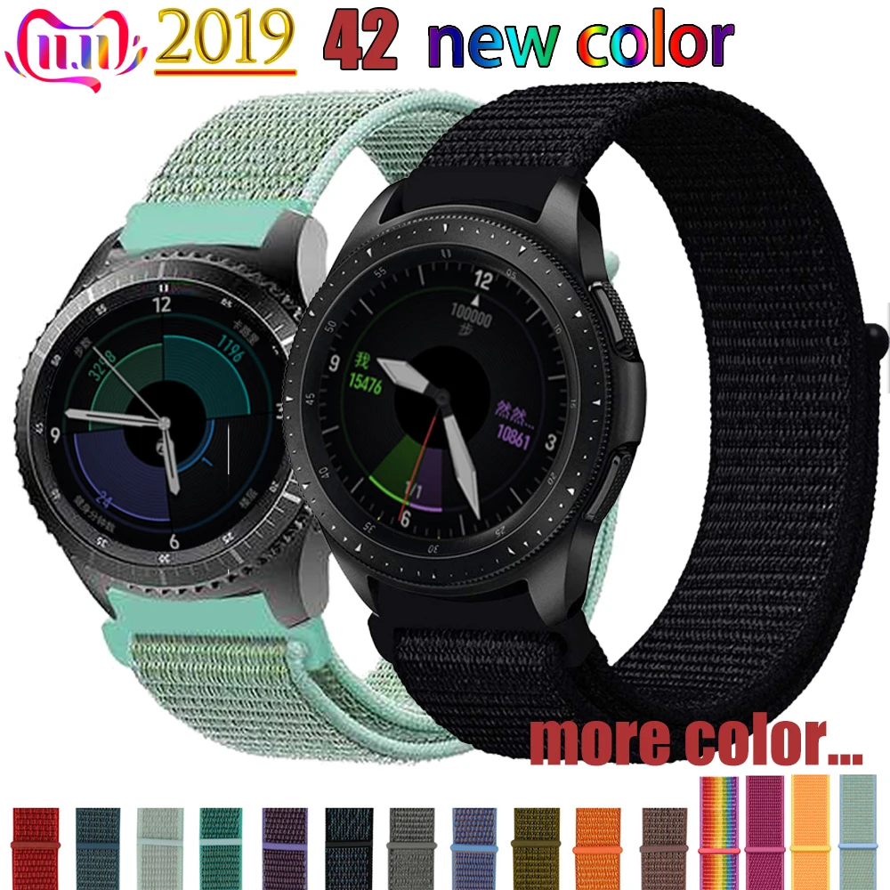 Gear s3 Frontier strap For Samsung galaxy watch 46mm 42mm active 2 nylon 22mm watch band huawei watch gt strap amazfit bip 20 44
Gear s3 Frontier strap For Samsung galaxy watch 46mm 42mm active 2 nylon 22mm watch band huawei watch gt strap amazfit bip 20 44