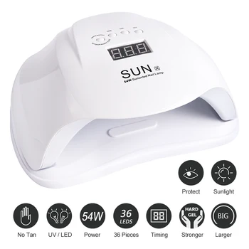 54W LED Nail Lamp Nail Dryer UV Gel Polish Drying Light Varnish Cure 36 LEDs Infrared Sensor Smart Timing Manicure Tools LASUNX
54W LED Nail Lamp Nail Dryer UV Gel Polish Drying Light Varnish Cure 36 LEDs Infrared Sensor Smart Timing Manicure Tools LASUNX