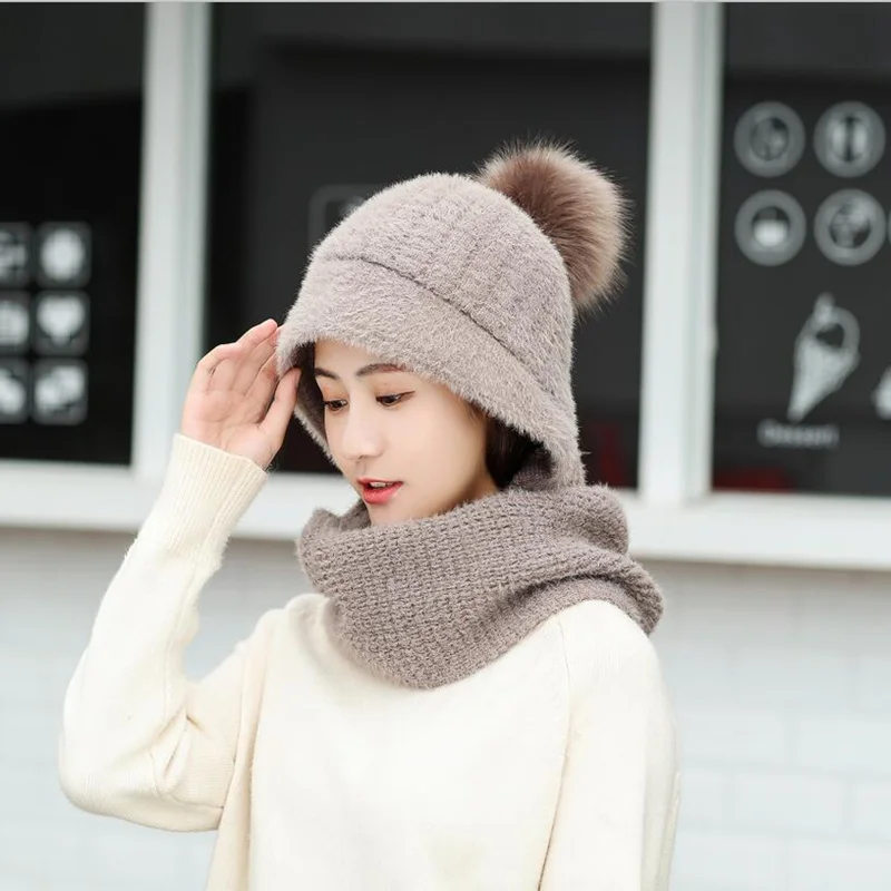 2Pcs/Set Women Hat Scarf Winter Warm Knitted Pompom Fur Caps Girl Beanies Pom Hats Ring Scarves Sets
2Pcs/Set Women Hat Scarf Winter Warm Knitted Pompom Fur Caps Girl Beanies Pom Hats Ring Scarves Sets