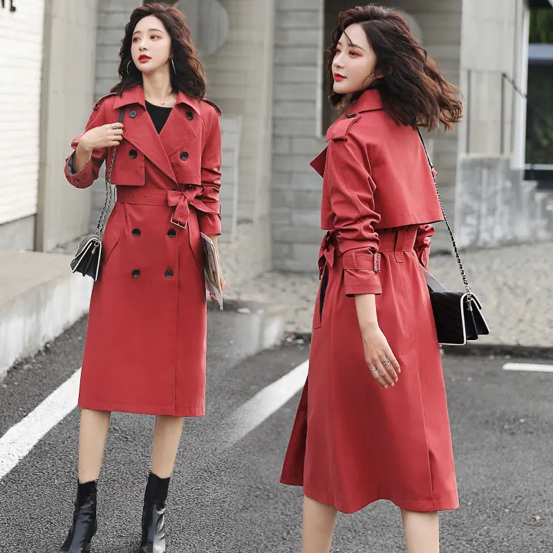 Trench Coat Women's Mid-length 2019 Autumn New Style Solid Color Slim Fit CHIC Coat Korean-style over-the-Knee
Trench Coat Women's Mid-length 2019 Autumn New Style Solid Color Slim Fit CHIC Coat Korean-style over-the-Knee